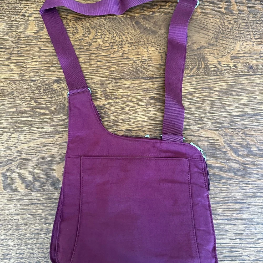 Bag falling burgundy/eggplant and yellow crossbody bag with multiple pocket - Picture 2 of 3
